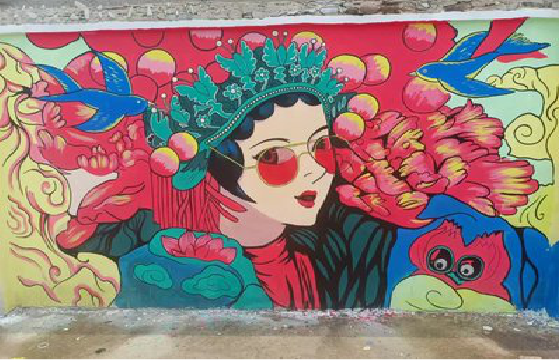 高邮墙体彩绘-网红墙