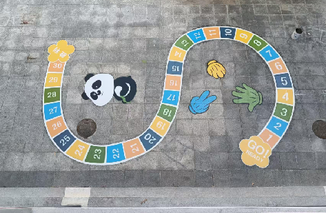 高邮地面游戏彩绘