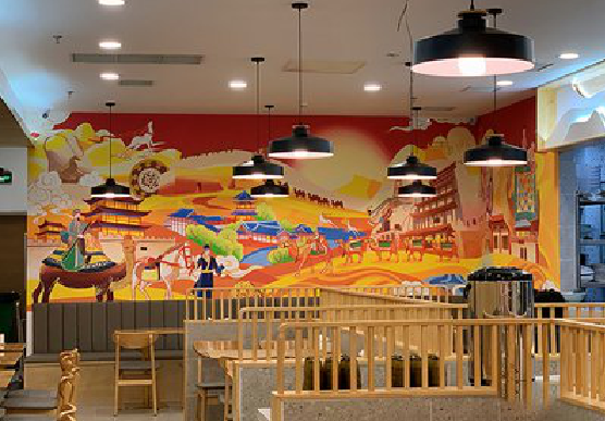 高邮商业空间彩绘介绍。