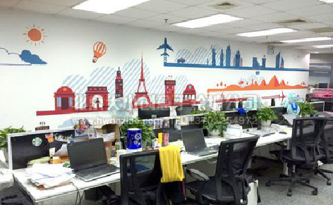 高邮教你设计办公室墙绘的方法。
