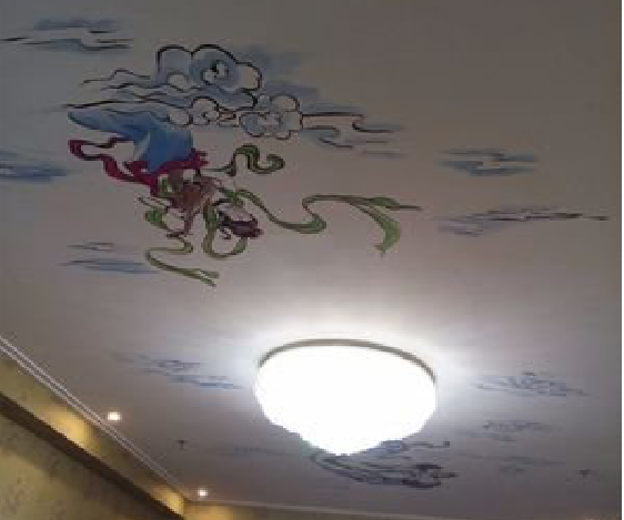 高邮如何快速绘制天花板上的手绘墙?