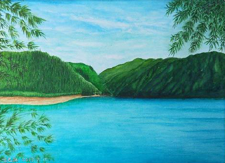 高邮在墙绘中,如何绘画绿水青山?