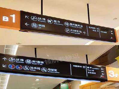 高邮如何通过商场标识牌引导客流分布？